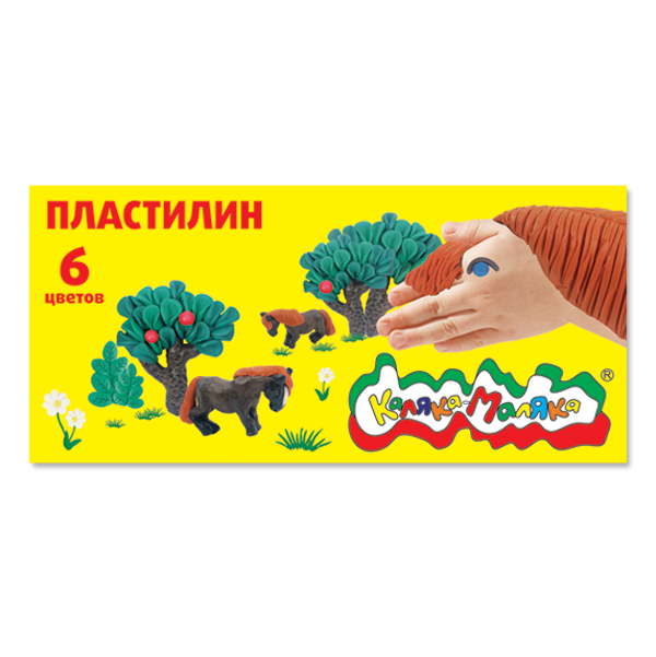 Пластилин Каляка-Маляка 6 цветов, 90г