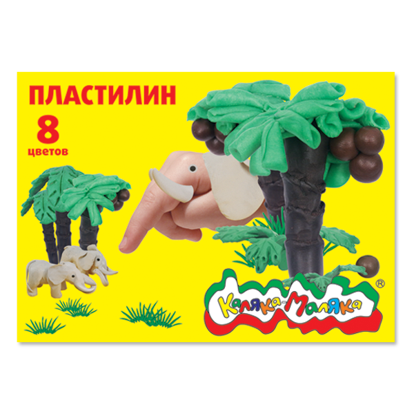 Пластилин Каляка-Маляка 8 цветов, 120г
